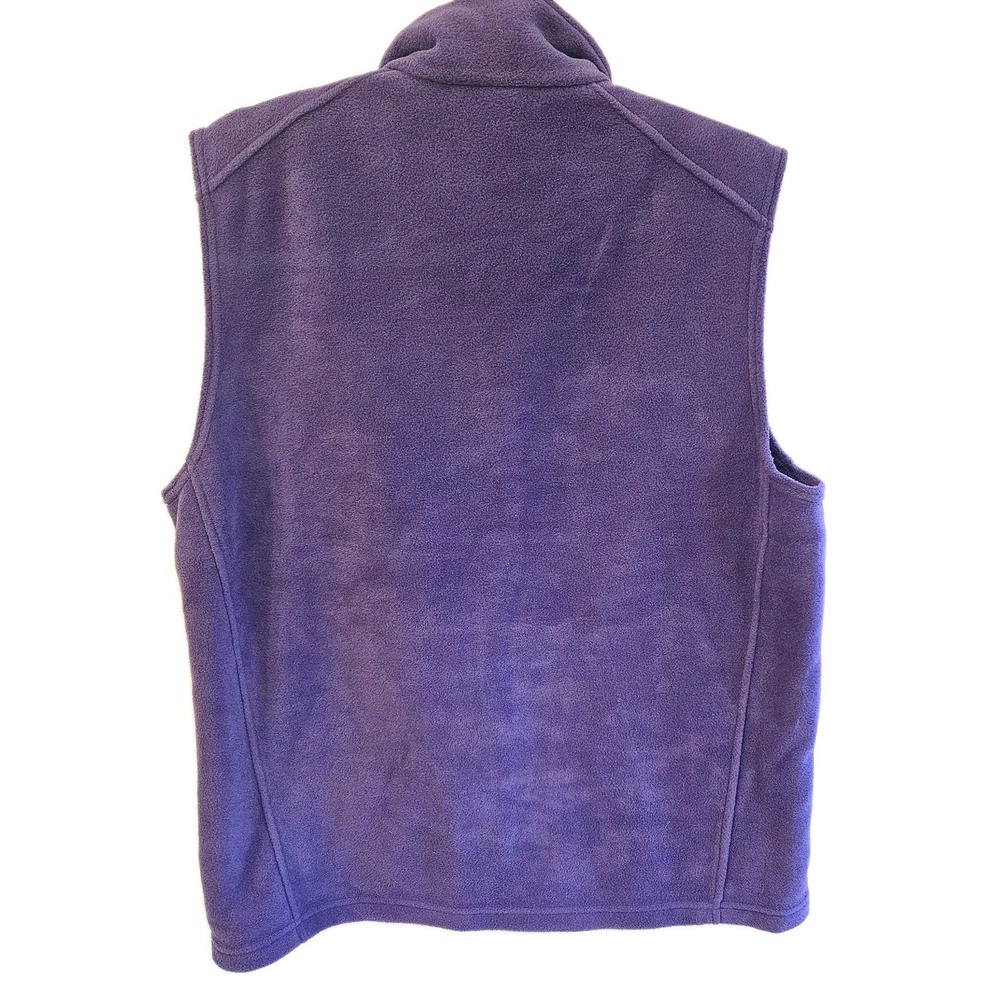 Columbia ECU Pirates Flanker Fleece Vest Purple Medium Embroidered Logo Licensed - Picture 6 of 8